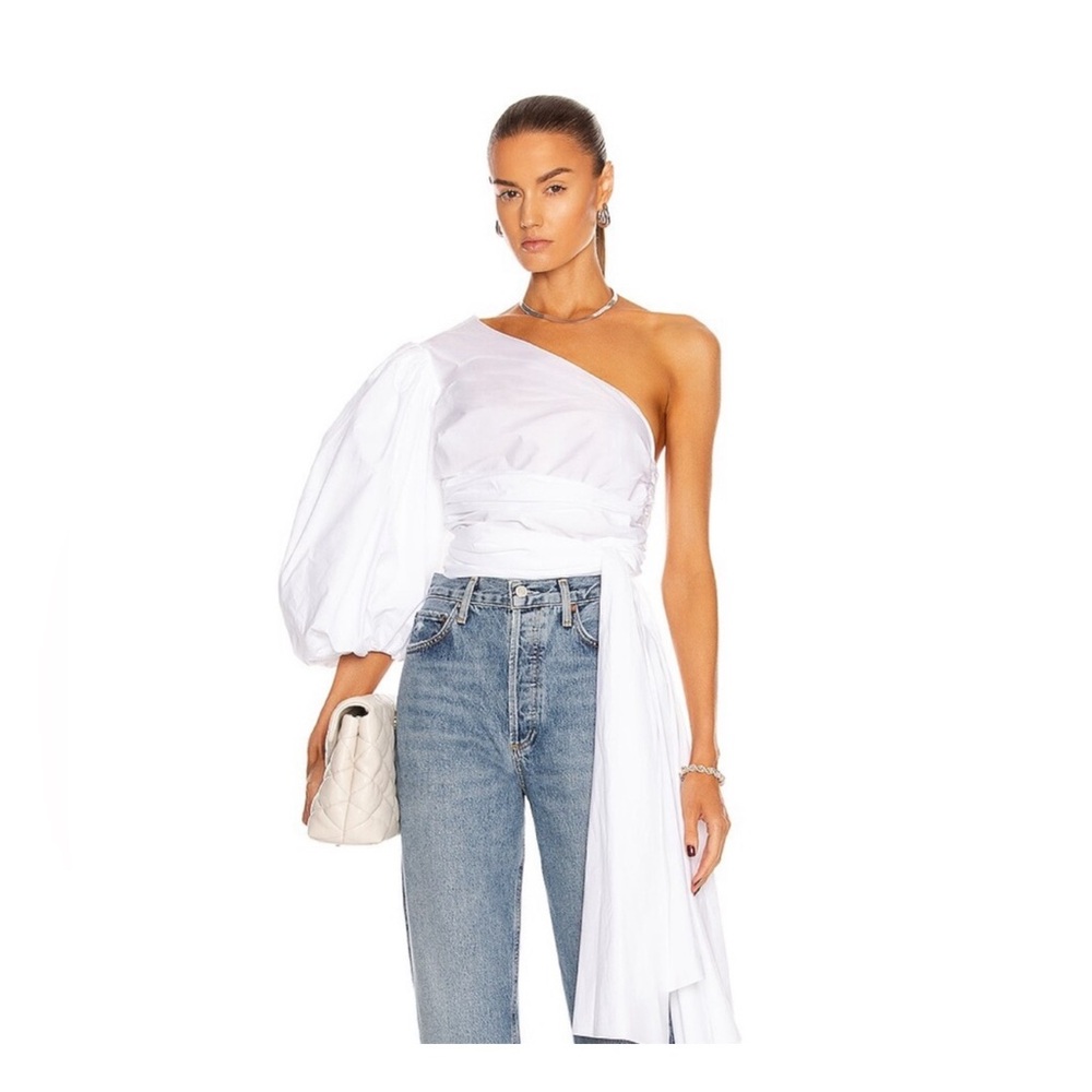 Fe Noel white asymmetrical top